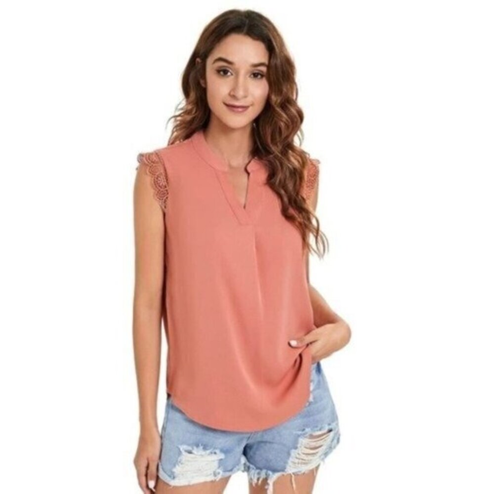Milumia Women’s V Neck Sleeveless Blouse